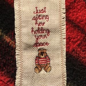 Bear Cross Stitch bookmark